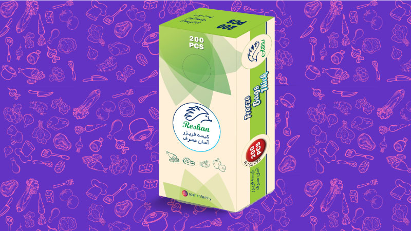 طراحی بسته بندی برند روشان